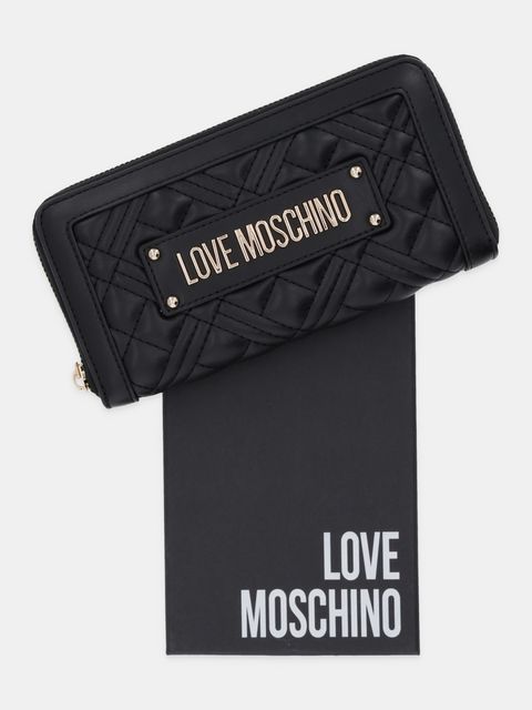 Love Moschino portfel damski kolor czarny JC5600PP0NLA0000