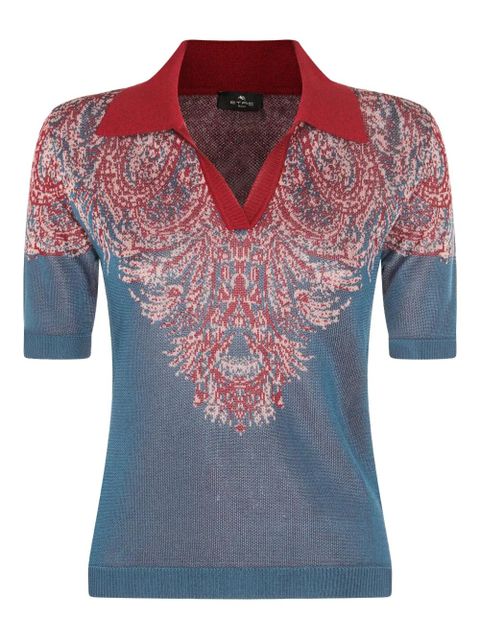 ETRO paisley-print polo shirt - Blue - zdjęcie produktu nr 1