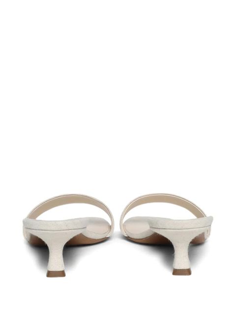 The Row Combo 40mm satin mules - Neutrals