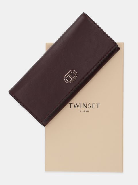 Twinset portfel damski kolor bordowy 252TD8053
