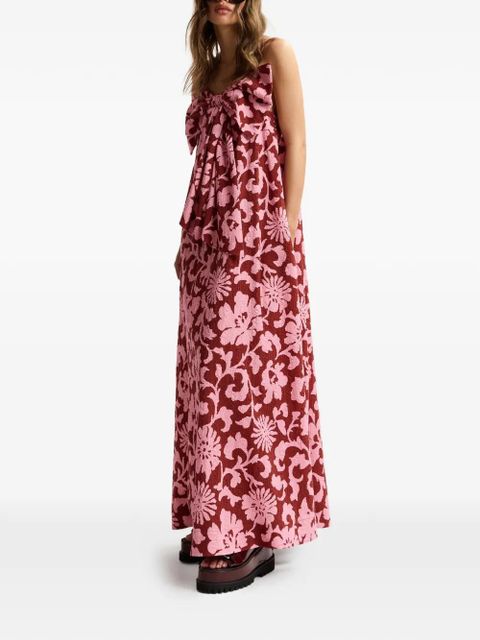 Essentiel Antwerp floral-print bow-detail dress - Red - zdjęcie produktu nr 2