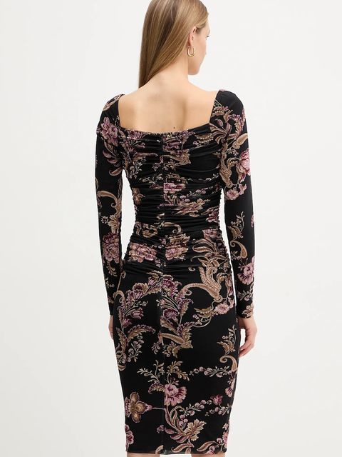 Marciano by Guess sukienka HOLLY kolor czarny midi dopasowana 5BGK15 6350A