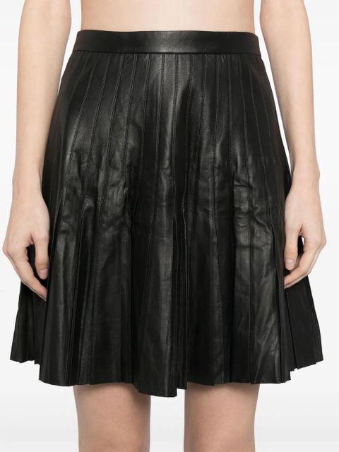 Yves Salomon pleated mini skirt - Black