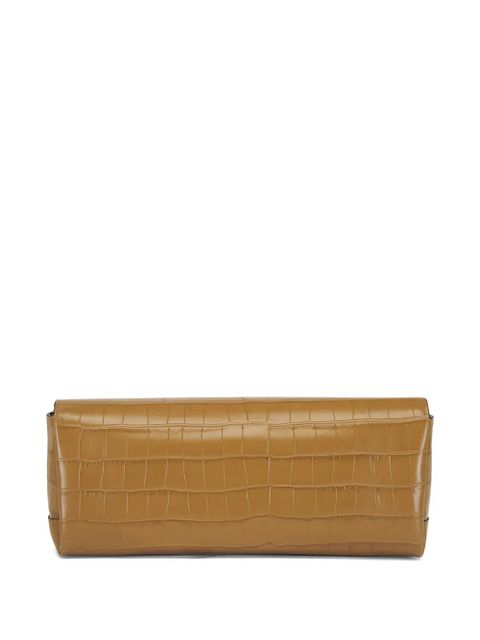 TOTEME croco-embossed clutch bag - Brown