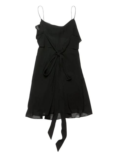 Acne Studios ruffled bow-tie dress - Black