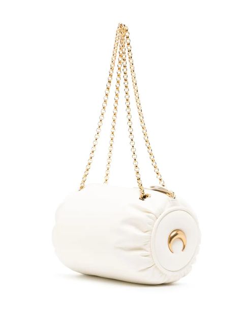 Marine Serre crescent-motif leather tote bag - White