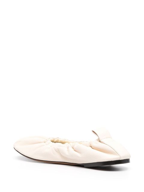 The Row Glove leather ballerinas - White