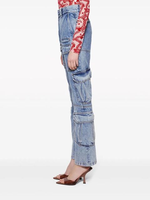 Givenchy bootcut cargo jeans - Blue