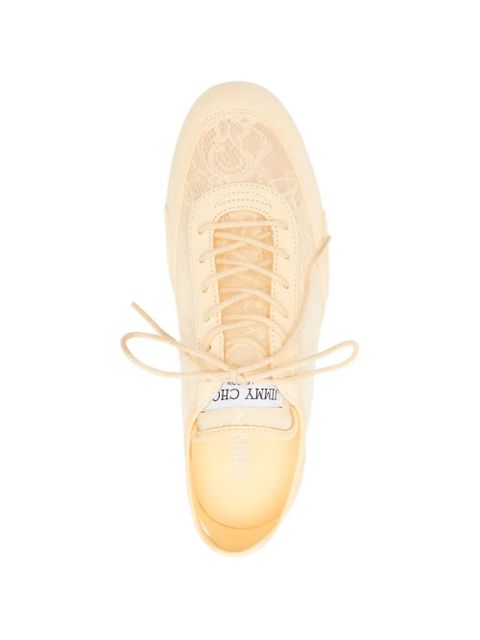 Jimmy Choo Sunnyf lace-overlay low trainer - Yellow