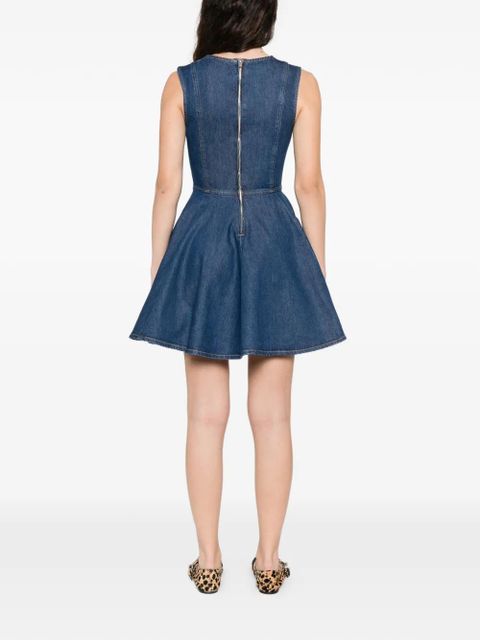 Maje buttoned pocket mini dress - Blue