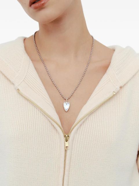 Poison Drop Lab heart rainbow glass pendant necklace - Silver - zdjęcie produktu nr 2