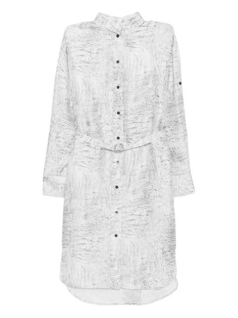Ferragamo belted buttoned-up shirt dress - White - zdjęcie produktu nr 1