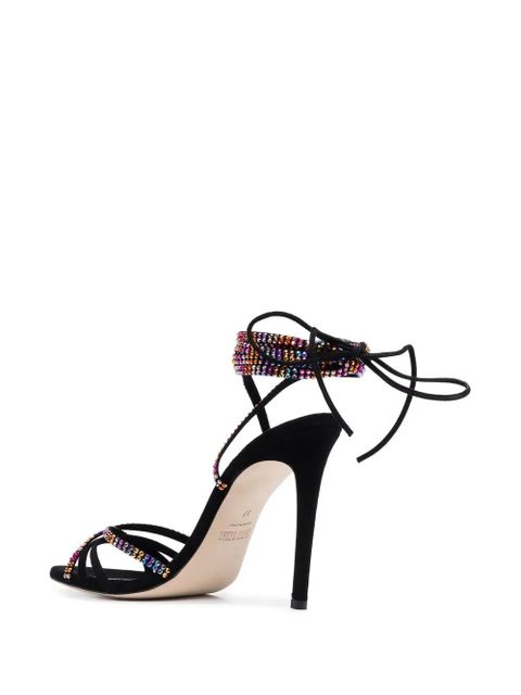 Paris Texas 100mm Nicol lace-up fastening sandals - Black