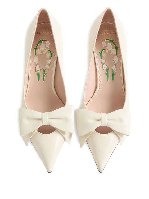 Valentino Garavani Bowow kidskin pumps - Neutrals