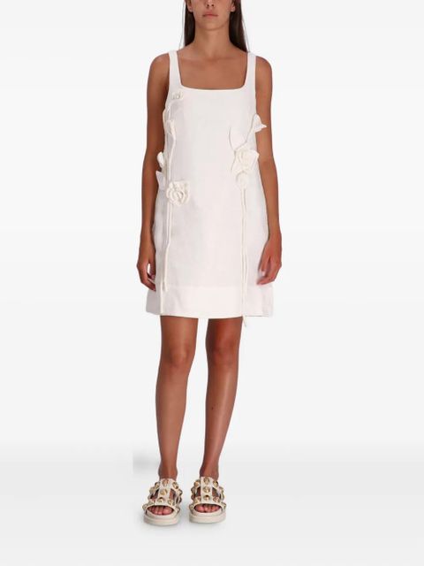 FARM Rio rose-embellished cotton mini dress - White - zdjęcie produktu nr 2