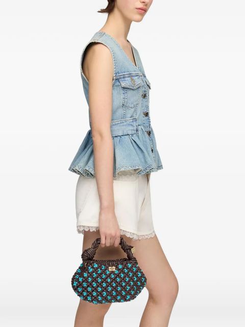 GANNI Bou braided shoulder bag - Brown - zdjęcie produktu nr 2