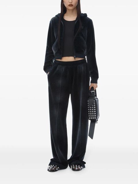 Alexander Wang rhinestone-embellished track pants - Black - zdjęcie produktu nr 2