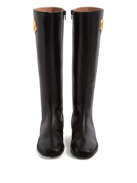 Valentino Garavani VLogo Signature leather boots - Black