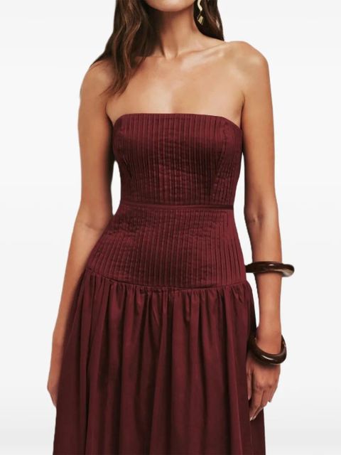 Aje Vacation strapless maxi dress - Red