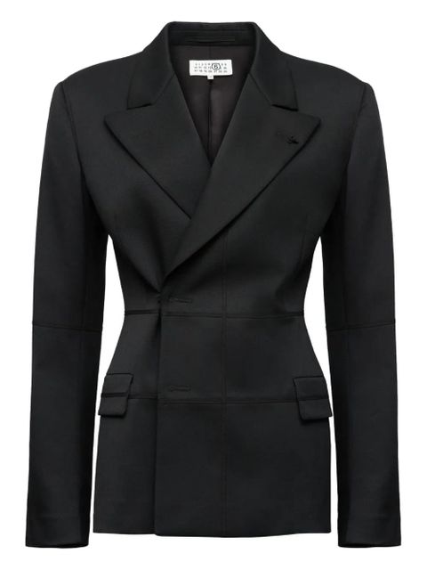 MM6 Maison Margiela peak-lapels blazer - Black - zdjęcie produktu nr 1