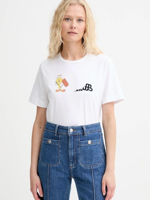 MUNTHE t-shirt bawełniany LACIN - zdjęcie produktu nr 2