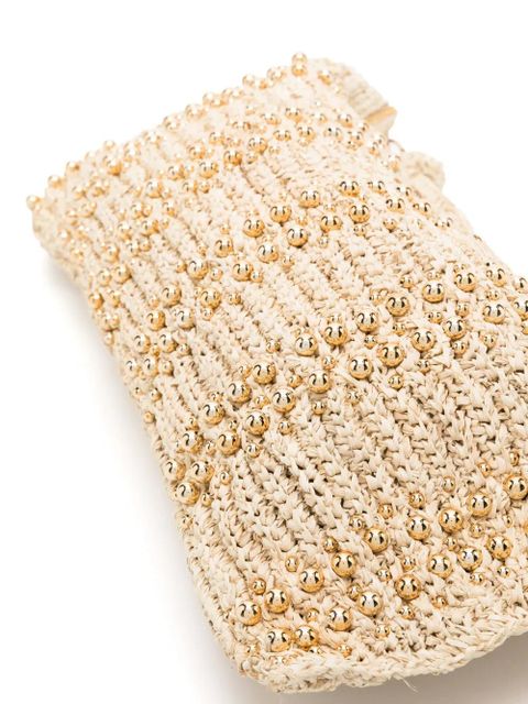 Cult Gaia Hera raffia shoulder bag - Neutrals