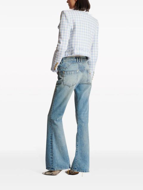 Balmain Western low-rise bootcut jeans - Blue