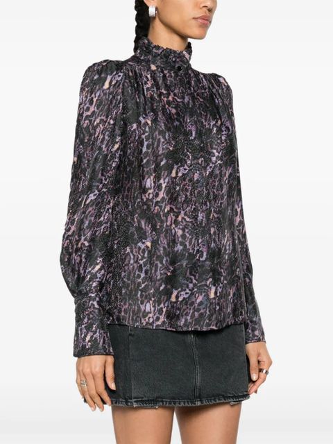 ISABEL MARANT Lamia graphic-print shirt - Purple