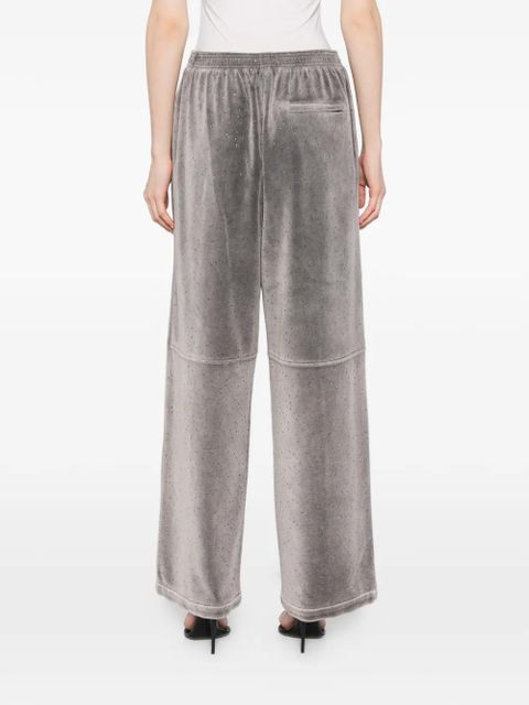 Alexander Wang crystal-embellished track pants - Grey