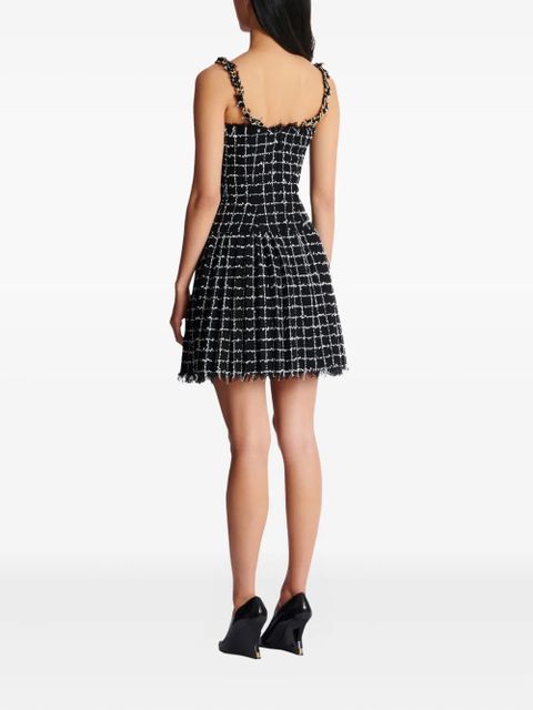 Balmain chain-strap tweed dress - Black