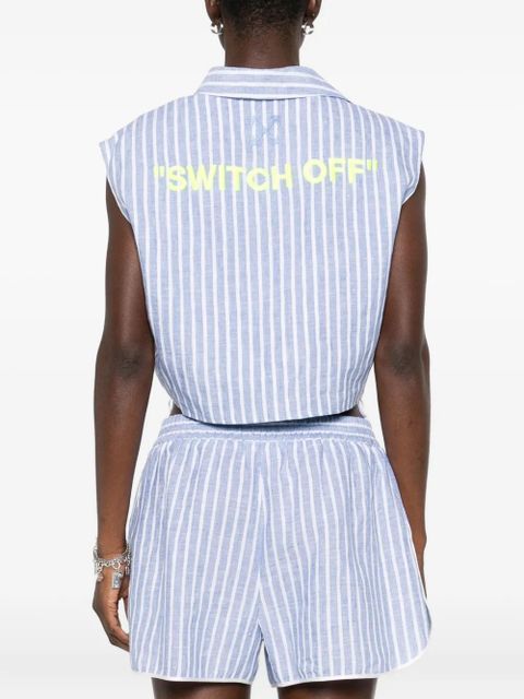 Off-White striped tank top - Blue