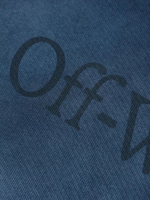 Off-White logo-print cotton hoodie - Blue - zdjęcie produktu nr 2