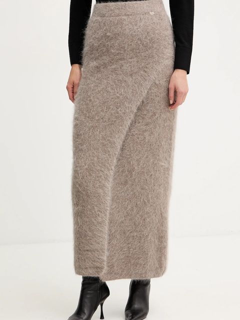 Marciano by Guess spódnica z dodatkiem wełny AGNES kolor beżowy maxi ołówkowa 5BGD02 5794Z - zdjęcie produktu nr 1