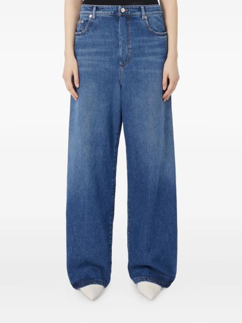 Sportmax side-split wide-leg jeans - Blue - zdjęcie produktu nr 2