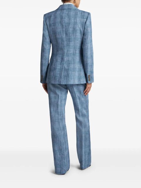 ETRO check blazer - Blue