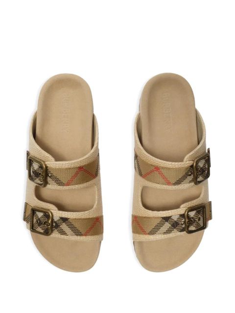 Burberry raffia-effect Urchin sandals - Neutrals