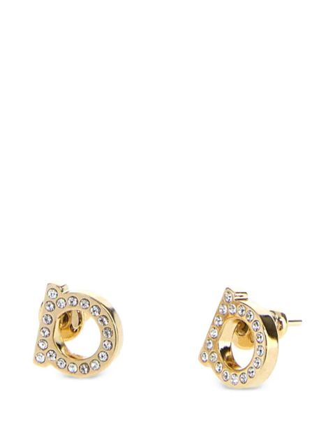 Ferragamo crystal-embellishment stud earrings - Gold - zdjęcie produktu nr 2