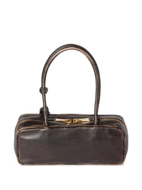 Miu Miu Beau logo-embossed tote bag - Brown