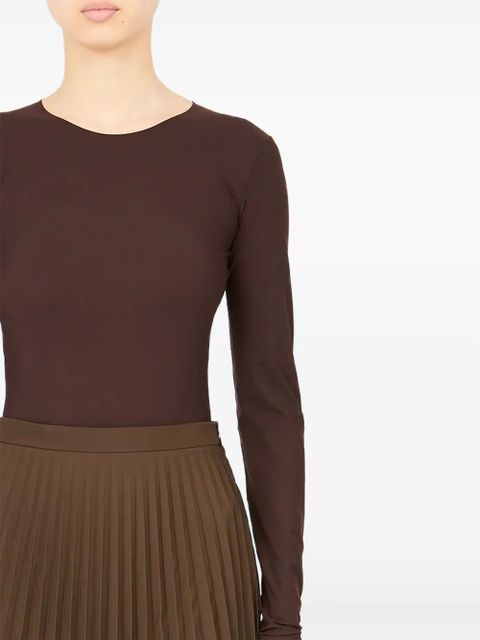MM6 Maison Margiela A-line midi pleated skirt - Brown
