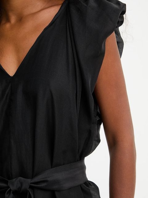 Answear.LAB sukienka kolor czarny midi oversize