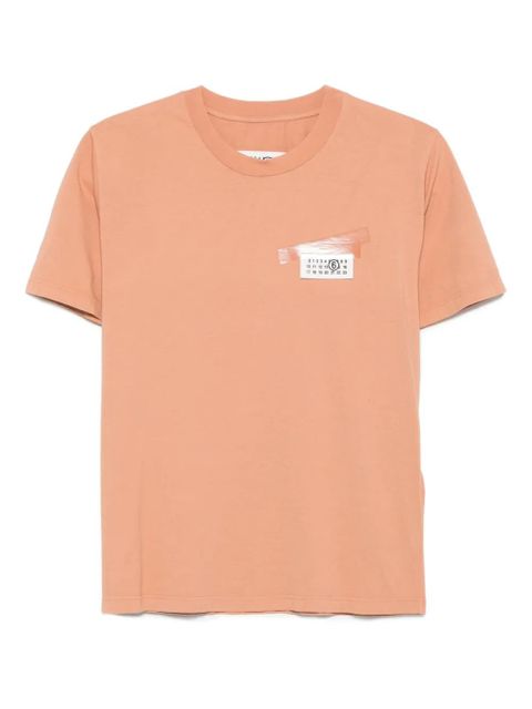 MM6 Maison Margiela tape-detail T-shirt - Orange - zdjęcie produktu nr 1
