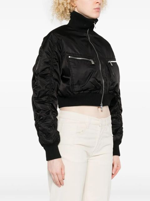 PINKO zip-front crop bomber jacket - Black - zdjęcie produktu nr 2