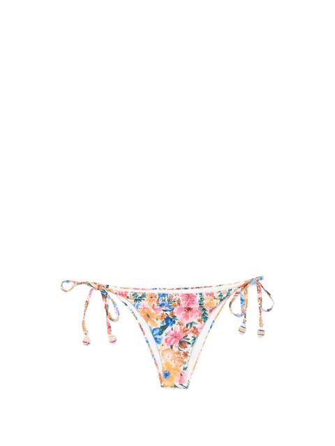 FARM Rio floral-print tie-side bikini bottom - Neutrals - zdjęcie produktu nr 1