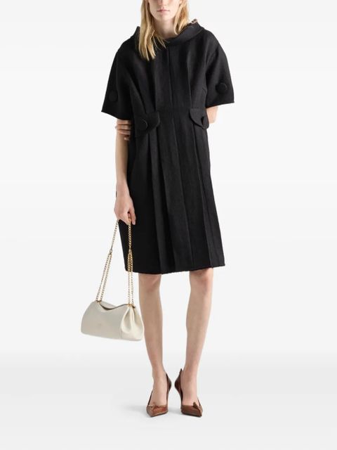 Prada short-sleeve wool mini dress - Black - zdjęcie produktu nr 2