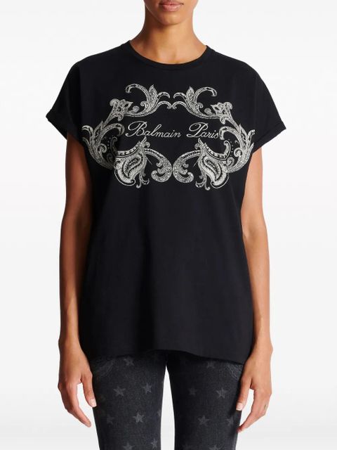 Balmain logo-print cotton T-shirt - Black