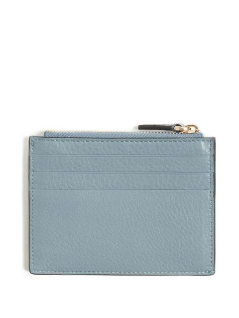 Valentino Garavani Rockstud grained-leather card holder - Blue - zdjęcie produktu nr 2