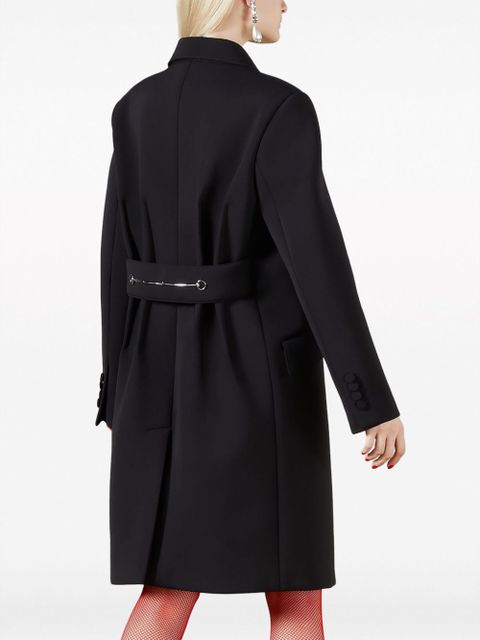 Gucci Horsebit-detail midi coat - Black