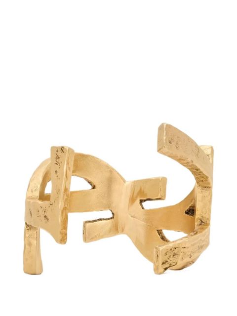 Saint Laurent Cassandre open cuff bracelet - Gold
