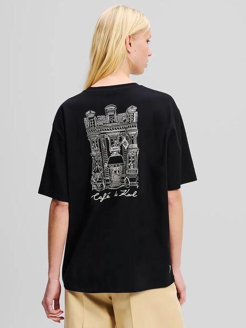Karl Lagerfeld t-shirt bawełniany - zdjęcie produktu nr 1