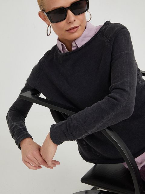 American Vintage longsleeve bawełniany T-SHIRT ML COL BATEAU